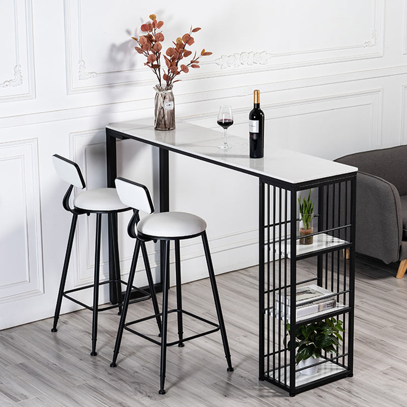 Table de bar rectangulaire de style moderne, table stockable pour le salon