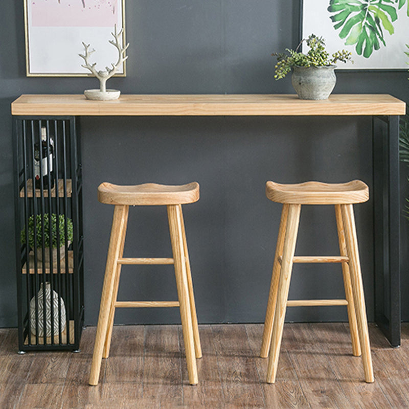 Table de bar rectangulaire de style moderne, table stockable pour le salon