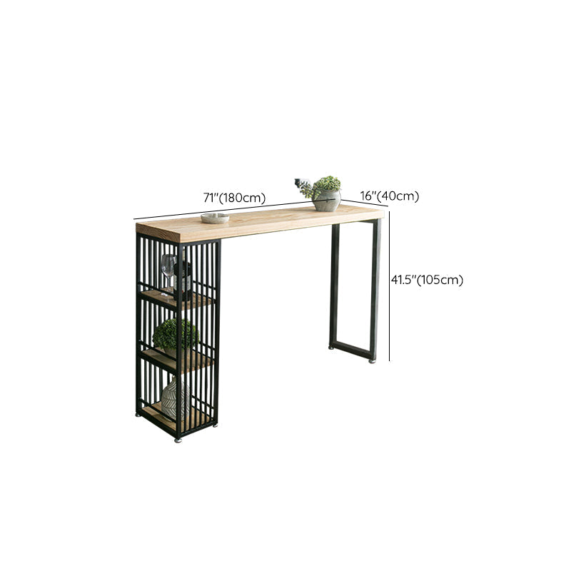 Table de bar rectangulaire de style moderne, table stockable pour le salon
