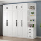 Freestanding Wood Frame Wardrobe Modern Hinged Soft Close Doors Wardrobe and Drawers Clearhalo 'Armoires & Wardrobes' 'armoires_wardrobes' 'Bedroom Furniture' 'furn' 'furn_armoires_wardrobes' 'Furniture' 7295673