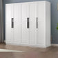Freestanding Wood Frame Wardrobe Modern Hinged Soft Close Doors Wardrobe and Drawers Armoire 79"L x 20"W x 79"H Clearhalo 'Armoires & Wardrobes' 'armoires_wardrobes' 'Bedroom Furniture' 'furn' 'furn_armoires_wardrobes' 'Furniture' 7295675