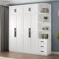 Freestanding Wood Frame Wardrobe Modern Hinged Soft Close Doors Wardrobe and Drawers Clearhalo 'Armoires & Wardrobes' 'armoires_wardrobes' 'Bedroom Furniture' 'furn' 'furn_armoires_wardrobes' 'Furniture' 7295677