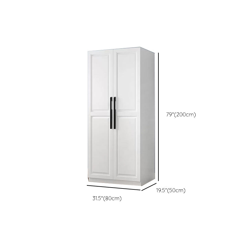 Freestanding Wood Frame Wardrobe Modern Hinged Soft Close Doors Wardrobe and Drawers Clearhalo 'Armoires & Wardrobes' 'armoires_wardrobes' 'Bedroom Furniture' 'furn' 'furn_armoires_wardrobes' 'Furniture' 7295698