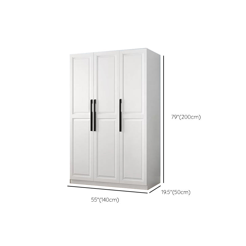Freestanding Wood Frame Wardrobe Modern Hinged Soft Close Doors Wardrobe and Drawers Clearhalo 'Armoires & Wardrobes' 'armoires_wardrobes' 'Bedroom Furniture' 'furn' 'furn_armoires_wardrobes' 'Furniture' 7295700