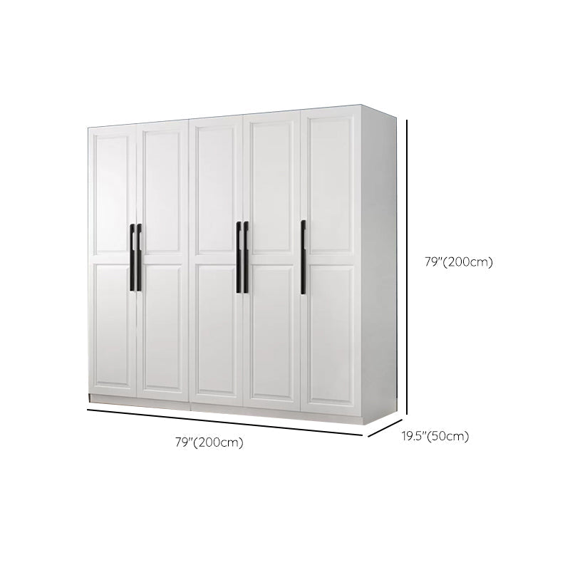 Freestanding Wood Frame Wardrobe Modern Hinged Soft Close Doors Wardrobe and Drawers Clearhalo 'Armoires & Wardrobes' 'armoires_wardrobes' 'Bedroom Furniture' 'furn' 'furn_armoires_wardrobes' 'Furniture' 7295703