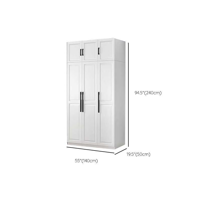 Freestanding Wood Frame Wardrobe Modern Hinged Soft Close Doors Wardrobe and Drawers Clearhalo 'Armoires & Wardrobes' 'armoires_wardrobes' 'Bedroom Furniture' 'furn' 'furn_armoires_wardrobes' 'Furniture' 7295712