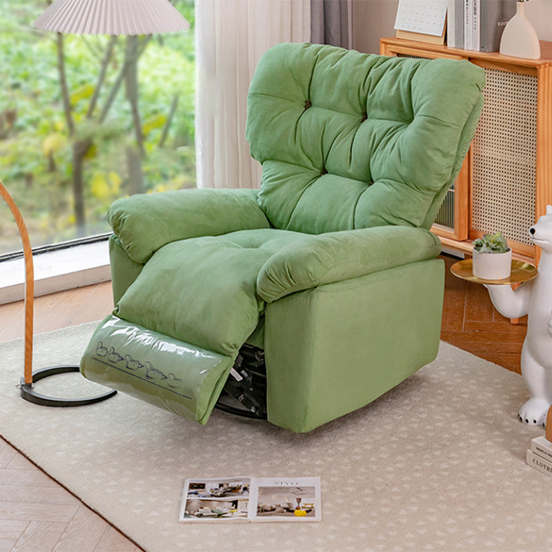 Sedia alare contemporanea reclinabile in metallo microsuede interno di colore solido girevole