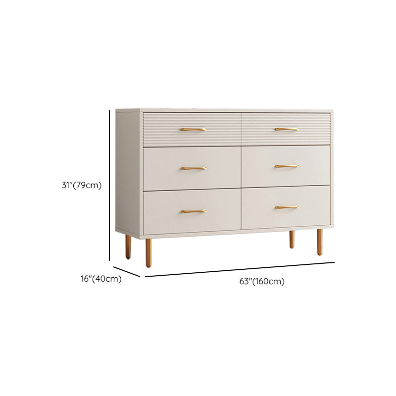 Contemporary Bar Pulls Accent Chest Straight Legs White Accent Chest with Drawer Clearhalo 'Cabinets & Chests' 'cabinets_chests' 'furn' 'furn_cabinets_chests' 'Furniture' 'Living Room Furniture' 7295808