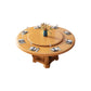 Round Solid Wood Dining Table Modern Turntable Furniture with Pedestal Base Tan 55.1"L x 55.1"W x 29.5"H Without Chairs Clearhalo 'Dining Tables & Seating' 'Dining Tables' 'dining_table' 'furn' 'furn_dining_table' 'Furniture' 'furniture_dining_table' 'Kitchen & Dining Furniture' 'kitchen' 'kitchen_dining_table' 7295886