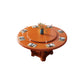 Round Solid Wood Dining Table Modern Turntable Furniture with Pedestal Base Brown 51.2"L x 51.2"W x 29.5"H Without Chairs Clearhalo 'Dining Tables & Seating' 'Dining Tables' 'dining_table' 'furn' 'furn_dining_table' 'Furniture' 'furniture_dining_table' 'Kitchen & Dining Furniture' 'kitchen' 'kitchen_dining_table' 7295892