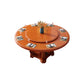 Round Solid Wood Dining Table Modern Turntable Furniture with Pedestal Base Brown 55.1"L x 55.1"W x 29.5"H Without Chairs Clearhalo 'Dining Tables & Seating' 'Dining Tables' 'dining_table' 'furn' 'furn_dining_table' 'Furniture' 'furniture_dining_table' 'Kitchen & Dining Furniture' 'kitchen' 'kitchen_dining_table' 7295893