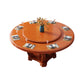 Round Solid Wood Dining Table Modern Turntable Furniture with Pedestal Base Brown 63"L x 63"W x 29.5"H Without Chairs Clearhalo 'Dining Tables & Seating' 'Dining Tables' 'dining_table' 'furn' 'furn_dining_table' 'Furniture' 'furniture_dining_table' 'Kitchen & Dining Furniture' 'kitchen' 'kitchen_dining_table' 7295895