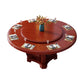 Round Solid Wood Dining Table Modern Turntable Furniture with Pedestal Base Red Brown 70.9"L x 70.9"W x 29.5"H Without Chairs Clearhalo 'Dining Tables & Seating' 'Dining Tables' 'dining_table' 'furn' 'furn_dining_table' 'Furniture' 'furniture_dining_table' 'Kitchen & Dining Furniture' 'kitchen' 'kitchen_dining_table' 7295903