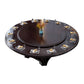Round Solid Wood Dining Table Modern Turntable Furniture with Pedestal Base Black 78.7"L x 78.7"W x 29.5"H Without Chairs Clearhalo 'Dining Tables & Seating' 'Dining Tables' 'dining_table' 'furn' 'furn_dining_table' 'Furniture' 'furniture_dining_table' 'Kitchen & Dining Furniture' 'kitchen' 'kitchen_dining_table' 7295911