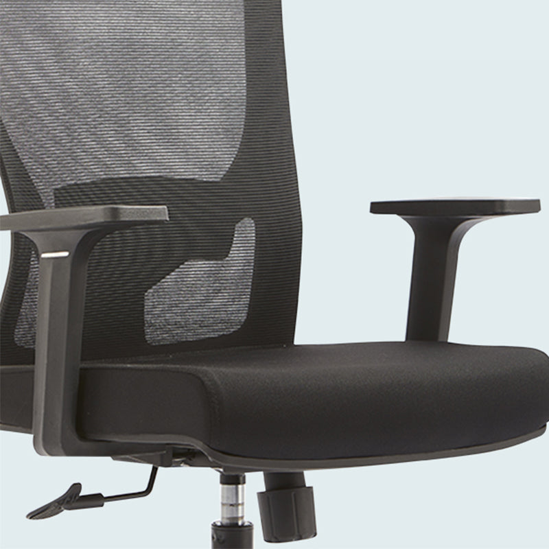 モダンオフィスチェア調整可能なシートの高さ固定腕チェア付き車輪付き