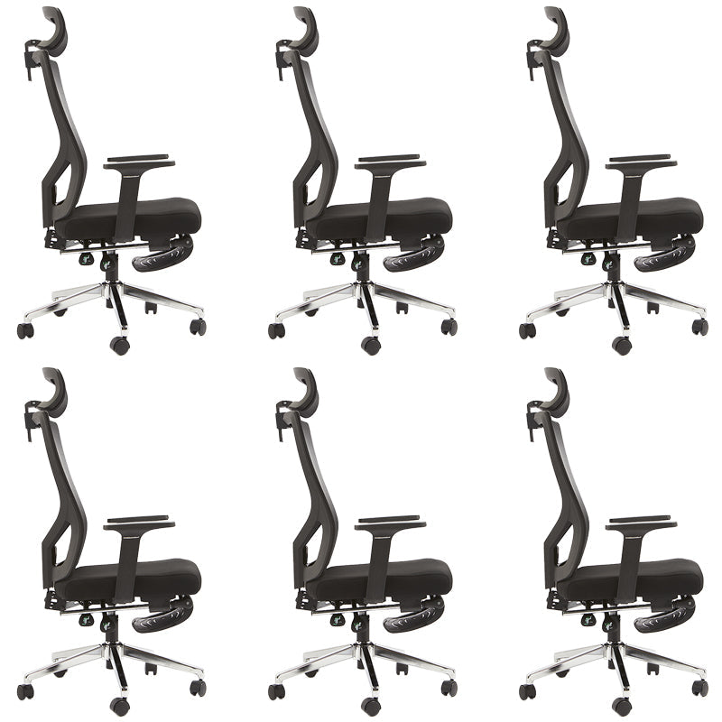 モダンオフィスチェア調整可能なシートの高さ固定腕チェア付き車輪付き
