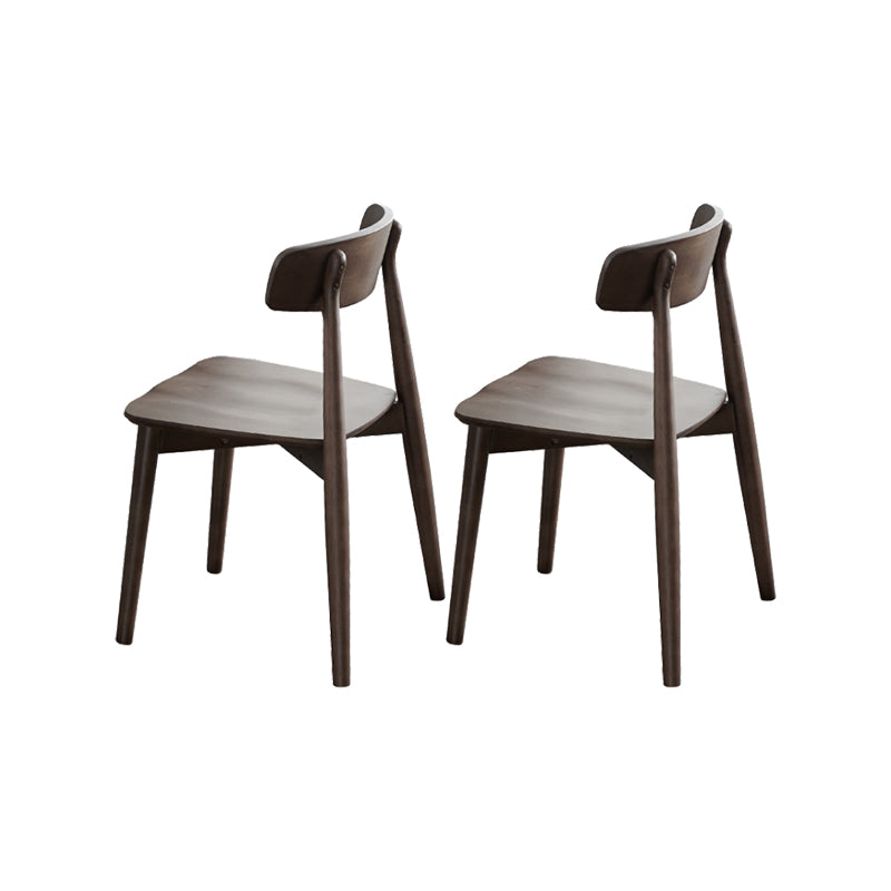 Solide houten eetkamerstoel moderne stijl open rug armloze stoel voor eetkamer