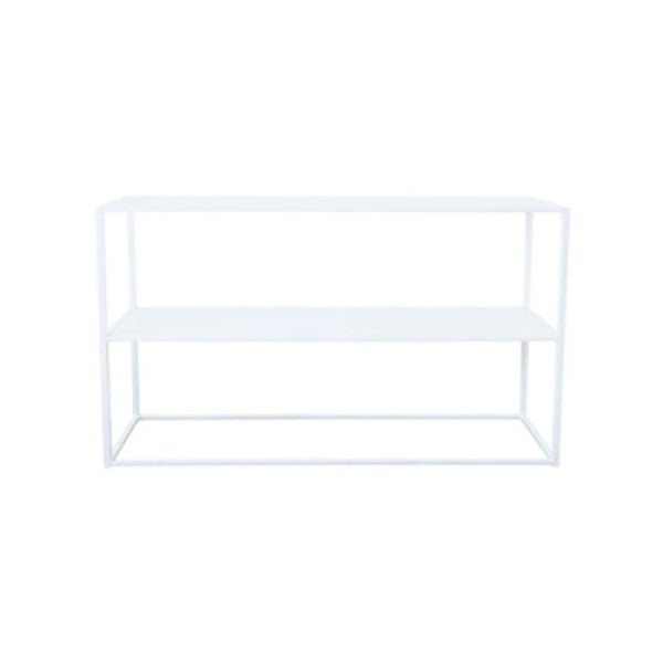 Contemporary Style Console Table Rectangle Metal Accent Table 47"L x 12"W x 31"H White Clearhalo 'Console Tables' 'console_tables' 'Entry & Mudroom Furniture' 'furn' 'furn_console_tables' 'Furniture' 7296111