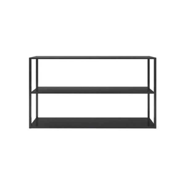 Contemporary Style Console Table Rectangle Metal Accent Table 47"L x 12"W x 31"H Matte Black Clearhalo 'Console Tables' 'console_tables' 'Entry & Mudroom Furniture' 'furn' 'furn_console_tables' 'Furniture' 7296115