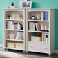 White Wooden Bookshelf Standard Shelves Included Closed Back Bookcase