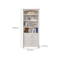 White Wooden Bookshelf Standard Shelves Included Closed Back Bookcase