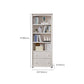 White Wooden Bookshelf Standard Shelves Included Closed Back Bookcase