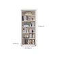 White Wooden Bookshelf Standard Shelves Included Closed Back Bookcase