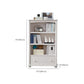 White Wooden Bookshelf Standard Shelves Included Closed Back Bookcase