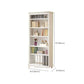 White Wooden Bookshelf Standard Shelves Included Closed Back Bookcase