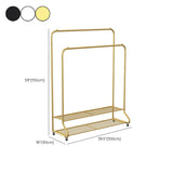 Moderne freistehende Castors Kleidung Kleiderbügel Rack mit Lagerbank