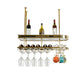 Hanging Wine Rack Holder Modern Stainless Steel Wine Rack in Gold 31"L x 12"W x 13"H Gold 1 Piece Clearhalo 'furn' 'furn_wine_racks' 'Furniture' 'Kitchen & Dining Furniture' 'Wine Racks' 'wine_racks' 7296431