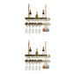 Hanging Wine Rack Holder Modern Stainless Steel Wine Rack in Gold 31"L x 12"W x 13"H Gold 2 Piece Set Clearhalo 'furn' 'furn_wine_racks' 'Furniture' 'Kitchen & Dining Furniture' 'Wine Racks' 'wine_racks' 7296432