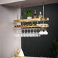 Hanging Wine Rack Holder Modern Stainless Steel Wine Rack in Gold Clearhalo 'furn' 'furn_wine_racks' 'Furniture' 'Kitchen & Dining Furniture' 'Wine Racks' 'wine_racks' 7296434