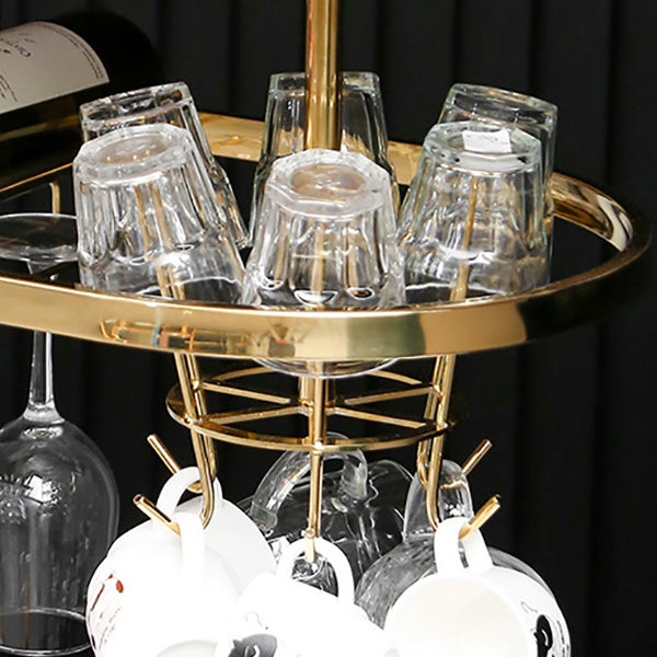 Hanging Wine Rack Holder Modern Stainless Steel Wine Rack in Gold Clearhalo 'furn' 'furn_wine_racks' 'Furniture' 'Kitchen & Dining Furniture' 'Wine Racks' 'wine_racks' 7296440