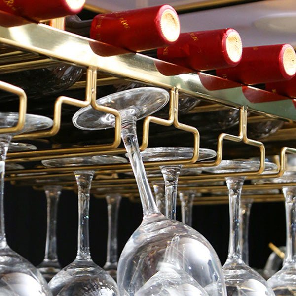 Hanging Wine Rack Holder Modern Stainless Steel Wine Rack in Gold Clearhalo 'furn' 'furn_wine_racks' 'Furniture' 'Kitchen & Dining Furniture' 'Wine Racks' 'wine_racks' 7296444