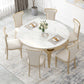現代の1/2/5/7ピース家具丸い石のダイニングセットホワイト