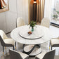 Modern Round Dining Table Set 1/2/5/7 Pieces with Metal Base Kitchen Furniture Set