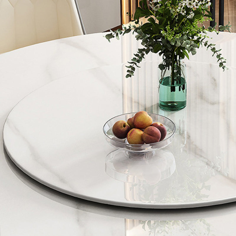 Ensemble de table à manger ronde moderne 1/2/5/7 pièces avec ensemble de meubles de cuisine de base en métal