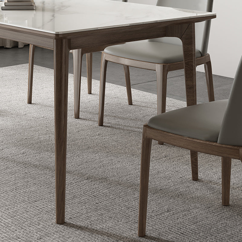 Contemporaneo 1/4/5/7 pezzi sala da pranzo set mobili rettangolo in pietra in bianco