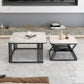 Square Coffee Table Slate Nesting Coffee Table Set with Storage White Black Clearhalo 'Coffee & Accent Tables' 'Coffee Tables' 'coffee_tables' 'furn' 'furn_coffee_tables' 'Furniture' 'Living Room Furniture' 7296601