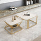 Square Coffee Table Slate Nesting Coffee Table Set with Storage White Gold Clearhalo 'Coffee & Accent Tables' 'Coffee Tables' 'coffee_tables' 'furn' 'furn_coffee_tables' 'Furniture' 'Living Room Furniture' 7296605