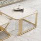 Square Coffee Table Slate Nesting Coffee Table Set with Storage Clearhalo 'Coffee & Accent Tables' 'Coffee Tables' 'coffee_tables' 'furn' 'furn_coffee_tables' 'Furniture' 'Living Room Furniture' 7296610