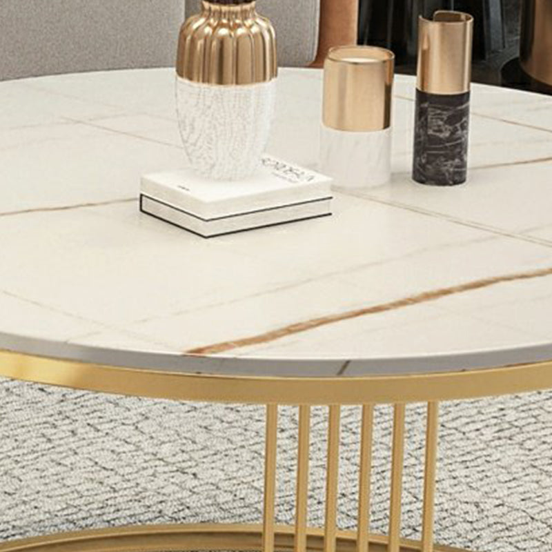 Slate Coffee Table Round Nesting Coffee Table Set with Storage Clearhalo 'Coffee & Accent Tables' 'Coffee Tables' 'coffee_tables' 'furn' 'furn_coffee_tables' 'Furniture' 'Living Room Furniture' 7296628