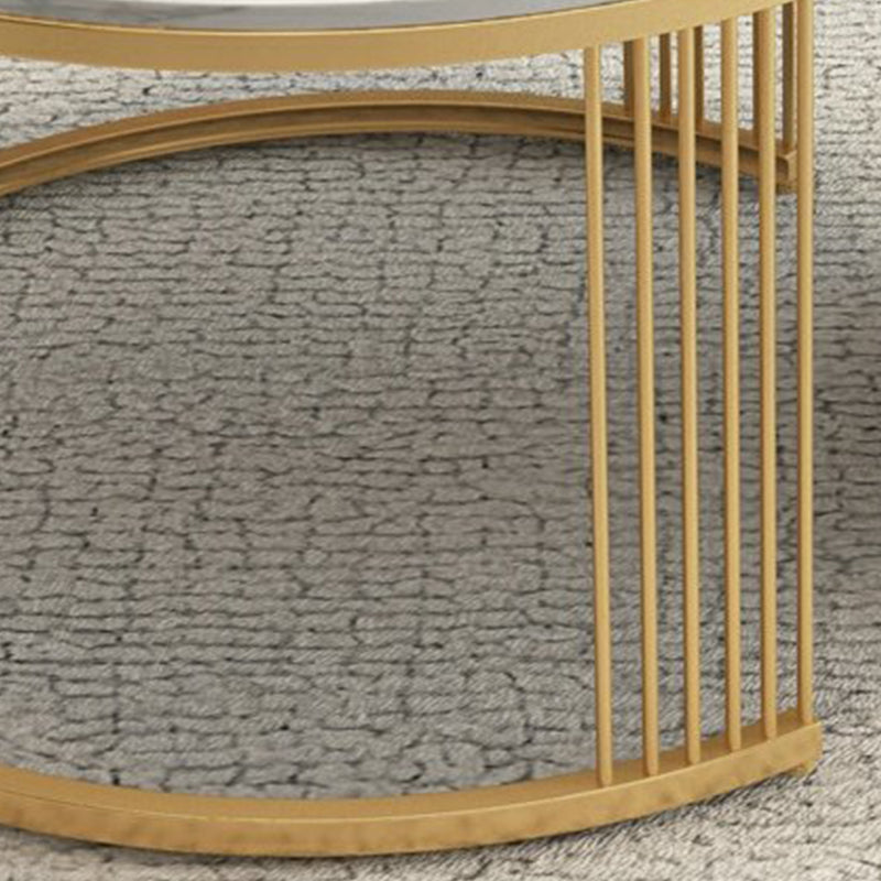 Slate Coffee Table Round Nesting Coffee Table Set with Storage Clearhalo 'Coffee & Accent Tables' 'Coffee Tables' 'coffee_tables' 'furn' 'furn_coffee_tables' 'Furniture' 'Living Room Furniture' 7296630