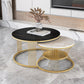 Slate Coffee Table Round Nesting Coffee Table Set for Living Room Clearhalo 'Coffee & Accent Tables' 'Coffee Tables' 'coffee_tables' 'furn' 'furn_coffee_tables' 'Furniture' 'Living Room Furniture' 7296668