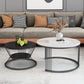 Slate Coffee Table Round Nesting Coffee Table Set for Living Room Clearhalo 'Coffee & Accent Tables' 'Coffee Tables' 'coffee_tables' 'furn' 'furn_coffee_tables' 'Furniture' 'Living Room Furniture' 7296678