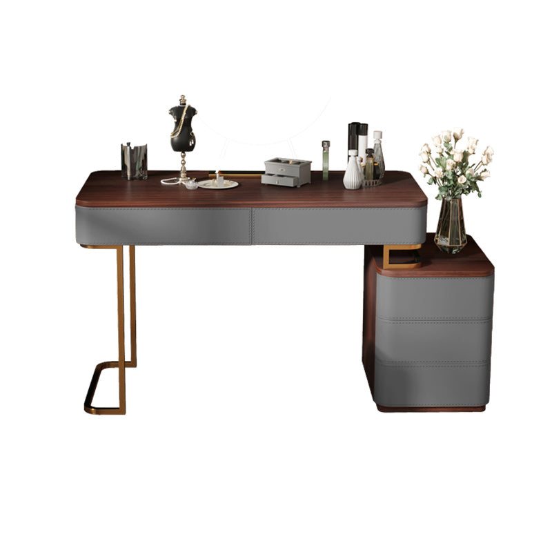 29,53 "altezza tavolo da trucco a 5 cassetti tavolo da toeletta in legno massiccio