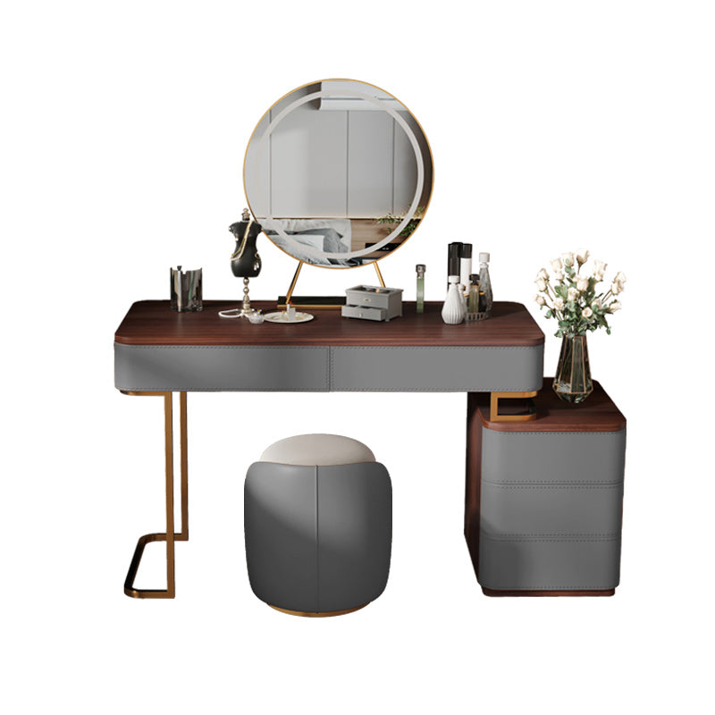 29,53 "altezza tavolo da trucco a 5 cassetti tavolo da toeletta in legno massiccio