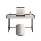 Flip-Top Make-up Vanity Wood Vanity Dressing Table with 2 Storage Drawers