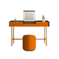 Flip-Top Make-up Vanity Wood Vanity Dressing Table with 2 Storage Drawers